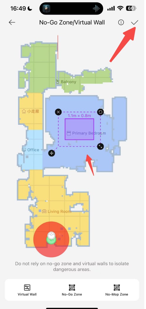 点对勾确认添加禁区