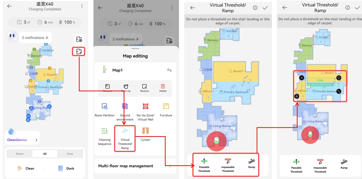 在地图上标注虚拟门槛